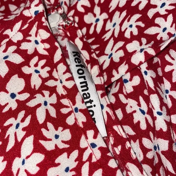 Reformation Red Floral Zoe Skirt - Picture 7 of 10